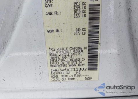 2018 Nissan Altima 2.5 Sl z USA, uszkodzony, nr VIN 1N4AL3AP8JC211302